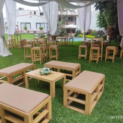 SALITA LONGE RUSTICAS  1 juego ( 8 PERS)