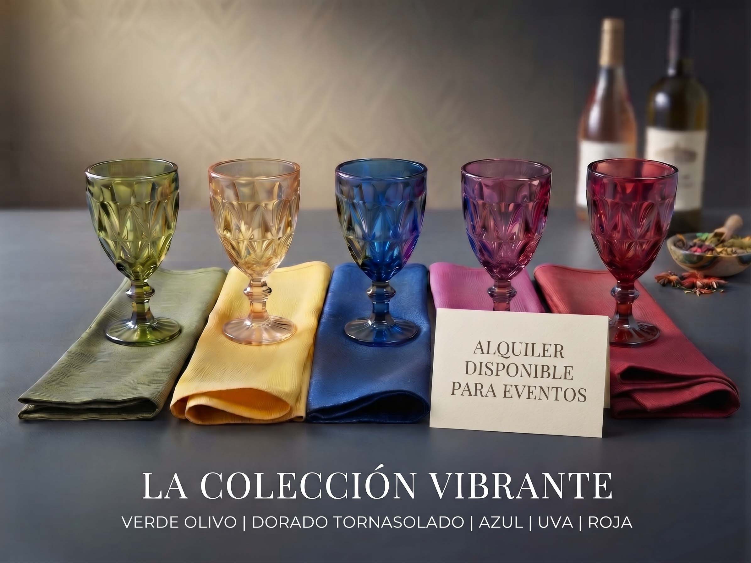 alquiler de copas de color
